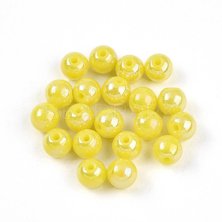 Electroplate Pearlized Glass Pearl Beads EGLA-T021-14A-10-1