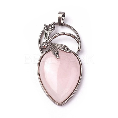 Natural Rose Quartz Pendants G-I220-G04-1