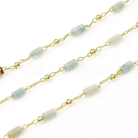3.28 Feet Handmade Natural Amazonite Beaded Chains X-CHC-E021-01C-1