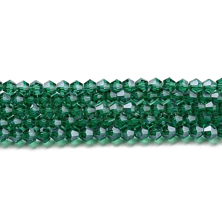 Transparent Electroplate Glass Beads Strands GLAA-F029-4mm-C10-1