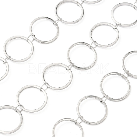 304 Stainless Steel Ring Link Chains CHS-G044-05P-04-1