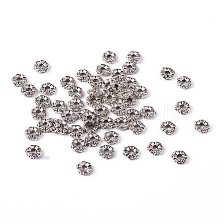 Tibetan Style Alloy Spacer Beads TIBEB-S039-014AS-RS-1