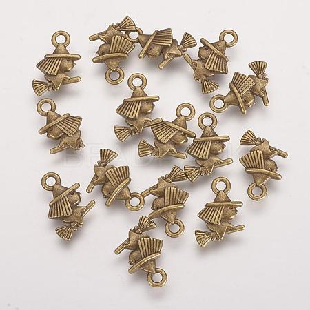 Tibetan Style Alloy Pendants TIBEP-49576-AB-FF-1