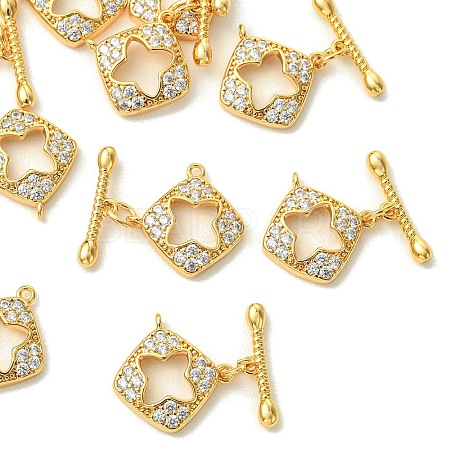 SHEGRACE Bras Micro Pave Clear Cubic Zirconia Toggle Clasps XGRQ5F234-817G-1