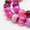 Faceted Natural Striped Agate/Banded Agate Beads Strands X-G-F447-4mm-H08-4
