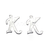 304 Stainless Steel Letter Charms X-STAS-F039-01K-P-1