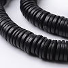 Dyed Natural Coconut Flat Round Bead Strands COCB-O003-12F-1