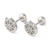 Flat Round Brass Micro Pave Clear Cubic Zirconia Cartilage Earrings EJEW-L289-02P-03-1