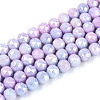 Anti-Tarnish Electroplate Glass Beads Strands GLAA-N010-6mm-07-1