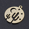201 Stainless Steel Laser Cut Pendants STAS-S105-T969-2-2