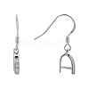 Rhodium Plated 925 Sterling Silver Earring Hooks STER-I009-07P-2