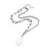 304 Stainless Steel Paperclip Chains & Cable Chain Jewelry Sets SJEW-K153-58P-2