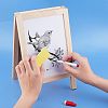 Folding Wooden Easel Sketchpad Settings DIY-WH0199-32-4