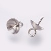 201 Stainless Steel Cup Peg Bails Pendants STAS-I088-M-02P-2