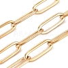 3.28 Feet Vacuum Plating 304 Stainless Steel Paperclip Chains X-CHS-L022-02B-G-1