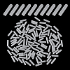 150Pcs Silicone Needle Sealing Plug SIL-BC0001-12B-6