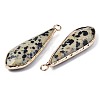 Natural Dalmatian Jasper Pendants G-S359-319C-3