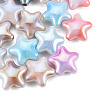 UV Plating Rainbow Iridescent Acrylic Beads X-PACR-T016-02-2