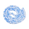 Crackle Baking Paint Imitation Jade Glass Beads Strands DGLA-T003-8mm-05-2