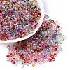 Baking Paint Electroplate Transparent Glass Seed Beads SEED-N006-07-1