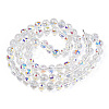 Transparent Electroplate Glass Bead Strands EGLA-TAC0003-04L-2