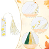 DIY Acrylic Blank Rectangle with Polyester Tassel Bookmark Making Kits DIY-YW0010-86A-4