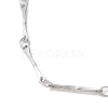 304 Stainless Steel Bar Link Chain Bracelets BJEW-K226-07P-2