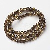 Electroplate Transparent Glass Beads Strands EGLA-A034-T2mm-O15-2