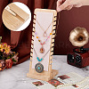 Bamboo Wood Jewelry Collection Necklace Display Stand ODIS-WH0005-06-5