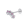 316L Surgical Stainless Steel Pave Pink Cubic Zirconia Cartilage Earrings FS-WGC0A44-08-1