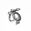 Gothic Punk Snake Alloy Open Cuff Ring for Men Women RJEW-T009-55AS-4