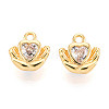 Brass Pave Cubic Zirconia Charms KK-N263-100G-1