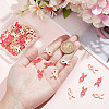 60Pcs 2 Colors Alloy Enamel Pendants ENAM-HY0001-36-3