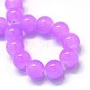 Baking Paint Imitation Jade Glass Round Bead Strands DGLA-Q021-10mm-44-2