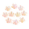 Baking Paint Transparent Glass Bead Caps DGLA-N014-06B-06-1