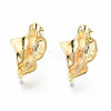 Brass Stud Earrings KK-S356-181G-NF-1