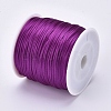 Round Nylon Satin Rattail Cord NWIR-WH0009-15A-17-2