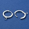 201 Stainless Steel Huggie Hoop Earrings Findings STAS-A167-01G-S-2