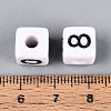 Opaque Acrylic European Large Hole Beads SACR-N020-01M-02-4