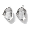 Brass Pendant Rhinestone Settings KK-C079-13P-1