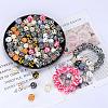 Colorful Pattern Printed Silicone Focal Beads SI-JX0022A-01-3