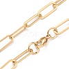Vacuum Plating 304 Stainless Steel Paperclip Chain Necklaces NJEW-O123-02G-2