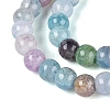 Ombre Effect Dyed Crackle Glass Beads Strands GLAA-Q106-01A-B27-4