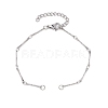 Stainless Steel Bar Link Chain Bracelet Makings AJEW-JB01290-02-1