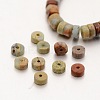 Flat Round/Disc Synthetic Aqua Terra Jasper Beads Strands G-N0160-02-3x4-2