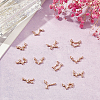 Brass Micro Clear Cubic Zirconia Pendants ZIRC-SC0001-06-4