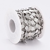Textured Brass Handmade Link Chains CHC-G006-08P-5