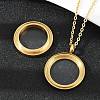 304 Stainless Steel Visible Flat Round Locket Pendant Pet Urn Ashes Necklaces NJEW-S455-08G-5