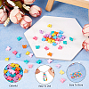 56Pcs 7 Colors Spray Painted Alloy Beads FIND-TA0002-99-4