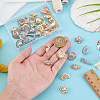 40Pcs 10 Styles 1-Hole Alloy Shank Buttons BUTT-PH0001-69-3